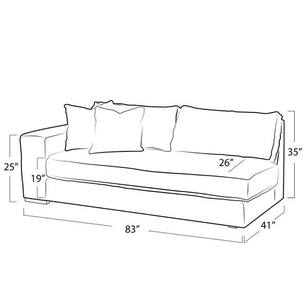 Liv Sectional Left Side 3 Seat Piece